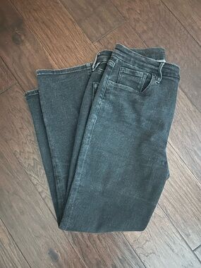Good American Good Straight - Faded Black Denim Jeans